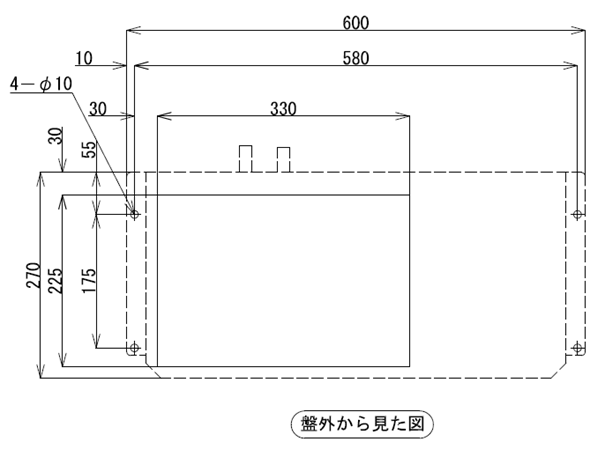 ENC-GR500EX-eco 取付加工図