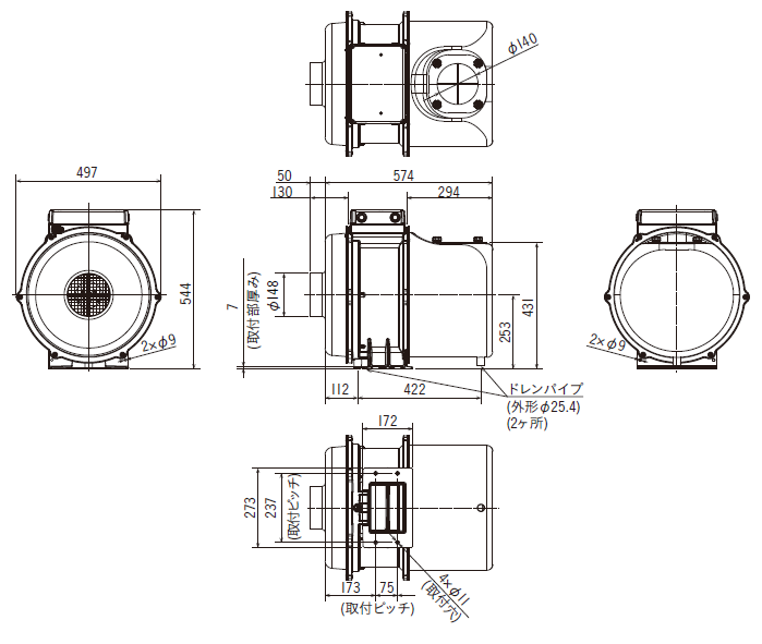 GME-S1500-eco 外形図