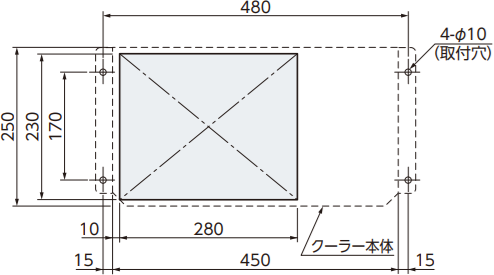 ENC-GR310EX 取付加工図